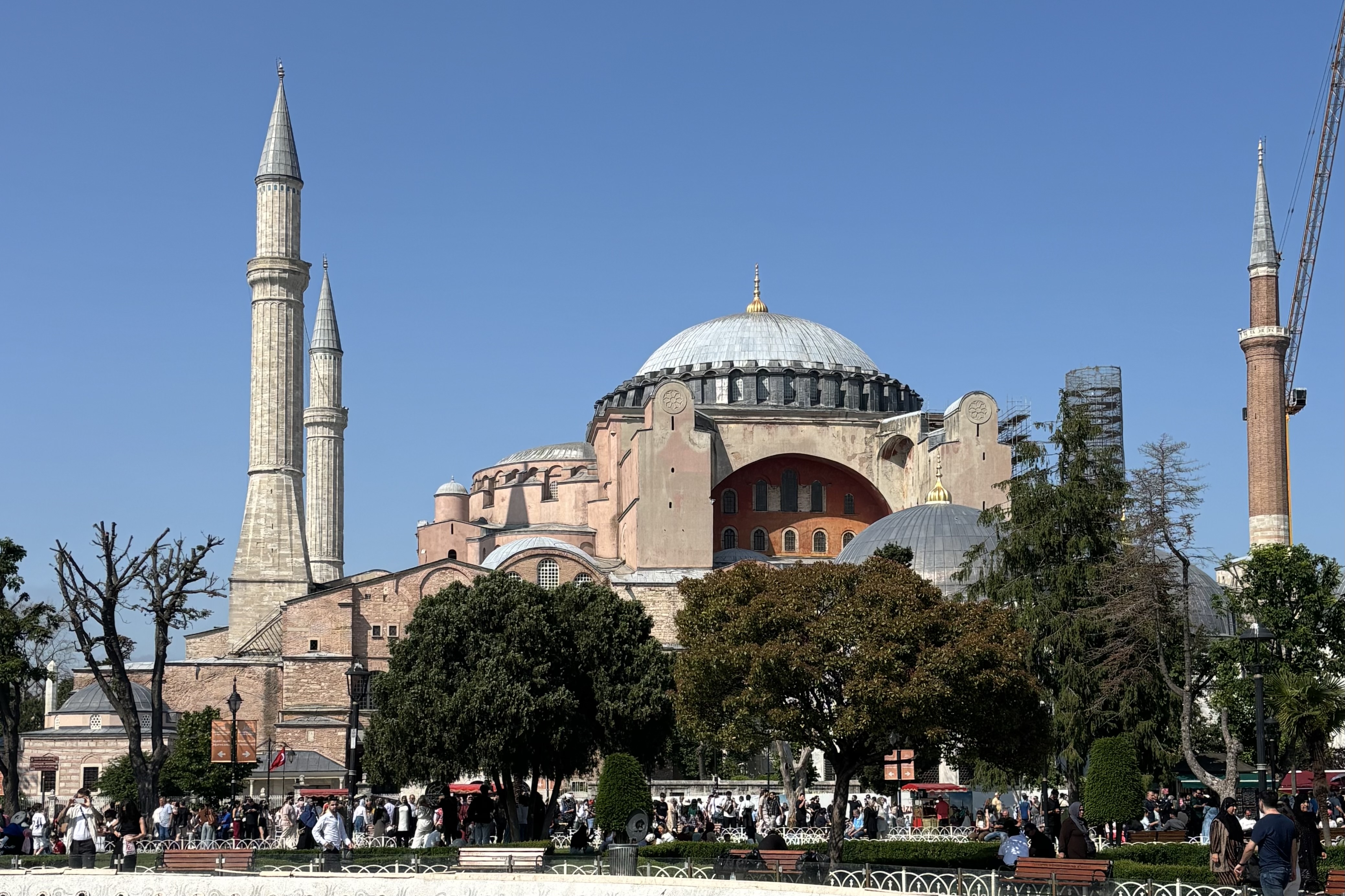 Hagia Sophia in Istanbul on a clear day